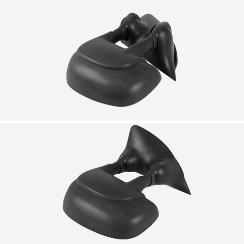 Spec-D Tuning F-250 Manual Adjusting Tow Mirrors - Black (1999-2007)