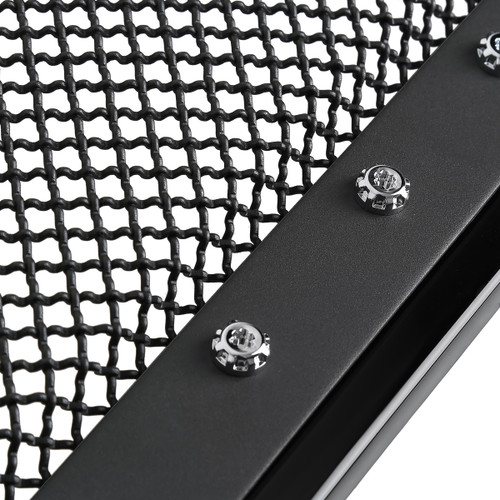 Spec-D Tuning F-150 Rivet Style Stainless Steel Mesh Center Grille - Gloss Black (2009-2014)