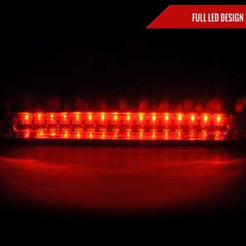 Spec-D Tuning Mustang LED 3rd Brake Light - Chrome Housing, Red Lens (2005-2009)