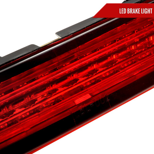 Spec-D Tuning Mustang LED 3rd Brake Light - Chrome Housing, Red Lens (2005-2009)
