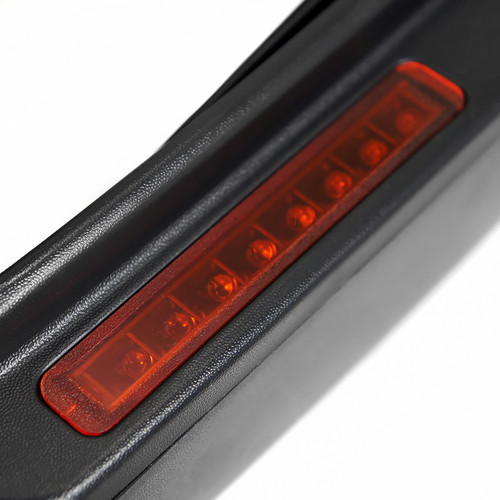 Spec-D Tuning F-150 Power Adjustable, Heated Tow Mirrors - Black w/ Amber LED Turn Signals, Puddle Lights (2007-2014)