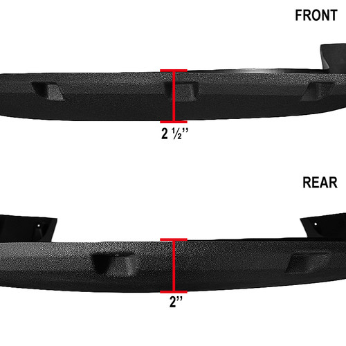 Spec-D Tuning F-250 StyleSide Rivet Style Fender Flares - Texture Black (2011-2016)