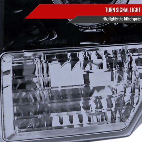 Spec-D Tuning F-150 Dual Halo Projector Headlights - Gloss Black Housing, Smoked Lens (2009-2014)