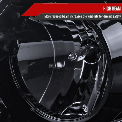 Spec-D Tuning F-150 Projector Headlights w/ LED C-Bars - Gloss Black Housing, Smoked Lens (1997-2003)