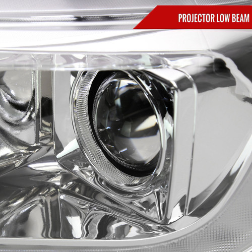 Spec-D Tuning Ranger Switchback Sequential LED Bar Projector Headlights  - Chrome Housing, Clear Lens (2019-2022)