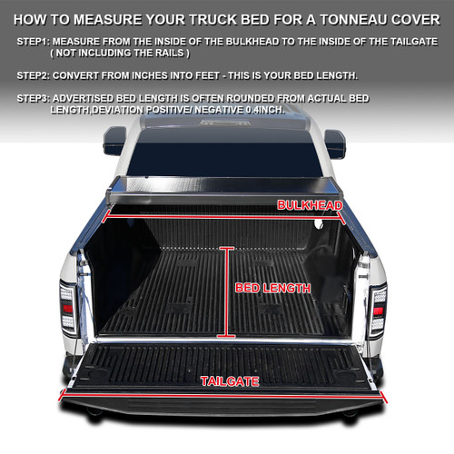 Spec-D Tuning F-150 Hard Quad Fold Bed Cover - 5.5ft Bed (2004-2014)