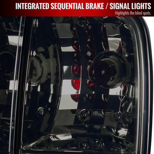 Spec-D Tuning Mustang  Sequential Tail Lights - Chrome Housing, Smoked Lens (2005-2009)