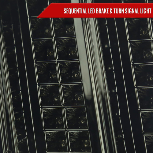 Spec-D Tuning Mustang Sequential LED Tail Lights - Chrome Housing, Smoked Lens (1999-2004)