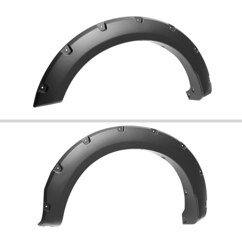 Spec-D Tuning F-250 StyleSide Rivet Style Fender Flares - Matte Black (2023-2024)