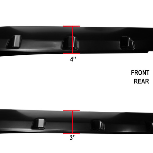 Spec-D Tuning F-150 StyleSide Rivet Style Fender Flares - Matte Black (2009-2014)