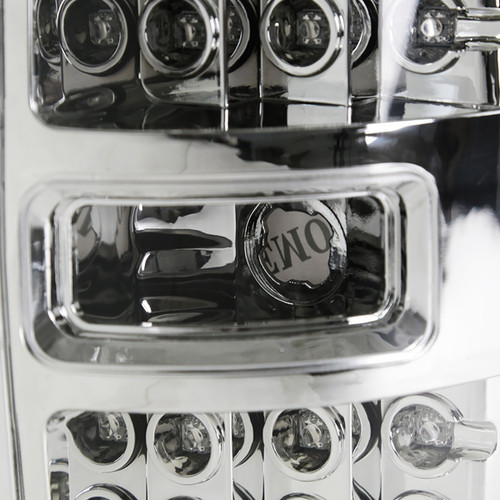 Spec-D Tuning F-150 LED Tail Lights - Chrome Housing, Clear Lens (2009-2014)
