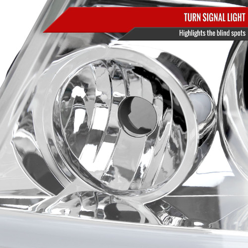 Spec-D Tuning F-150 Projector Headlights w/ LED Bars - Chrome Housing, Clear Lens (2004-2008)