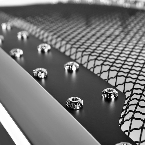 Spec-D Tuning F-150 Rivet Style Stainless Steel Mesh Front Grille - Chrome (2015-2017)