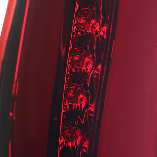 Spec-D Tuning Fiesta LED Tail Lights - Chrome Housing, Smoked Red Lens (2011-2013)