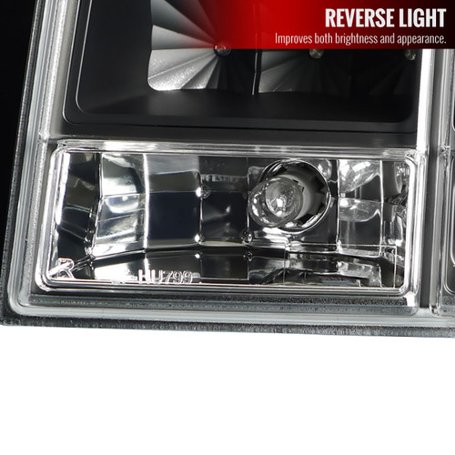 Spec-D Tuning Mustang  Sequential LED Tail Lights - Matte Black Housing, Clear Lens (2005-2009)