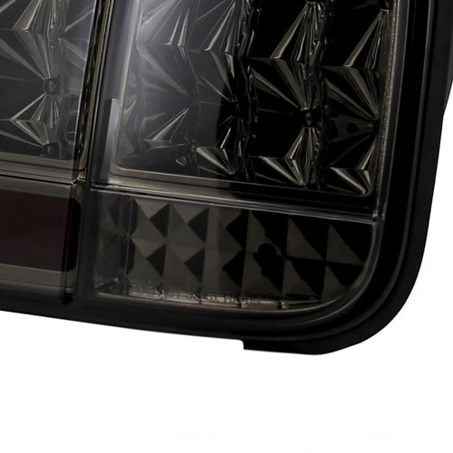 Spec-D Tuning Mustang  Sequential LED Tail Lights - Chrome Housing, Smoked Lens (2005-2009)