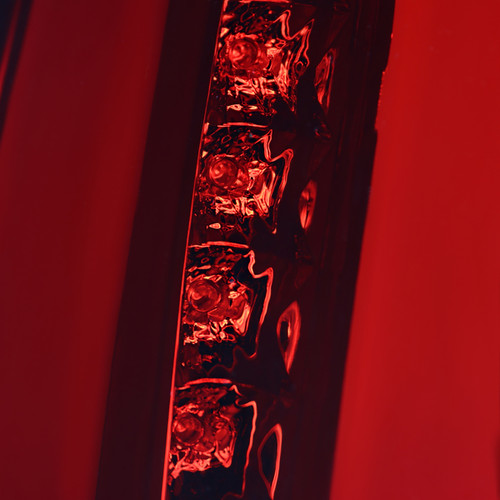 Spec-D Tuning Fiesta LED Tail Lights - Chrome Housing, Red Lens (2011-2013)