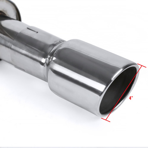 Spec-D Tuning Mustang EcoBoost 3" Dual Cat-Back Exhaust System - Polished Tips (2015-2021)