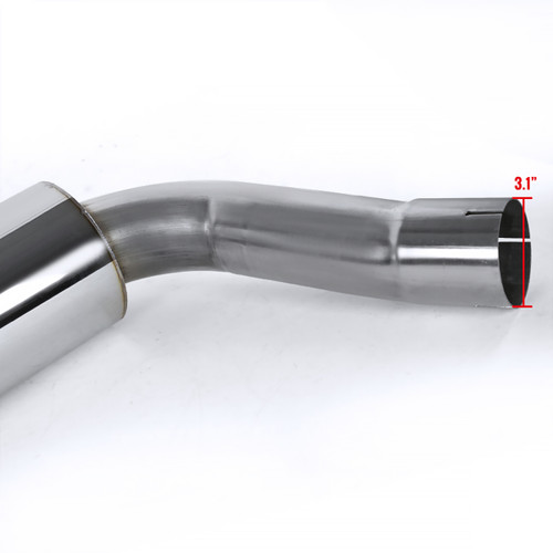 Spec-D Tuning Mustang EcoBoost 3" Dual Cat-Back Exhaust System - Polished Tips (2015-2021)