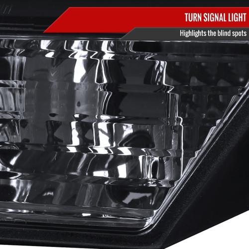 Spec-D Tuning F-150 Projector Headlights w/ LED C-Bars - Gloss Black Housing, Smoked Lens (2009-2014)