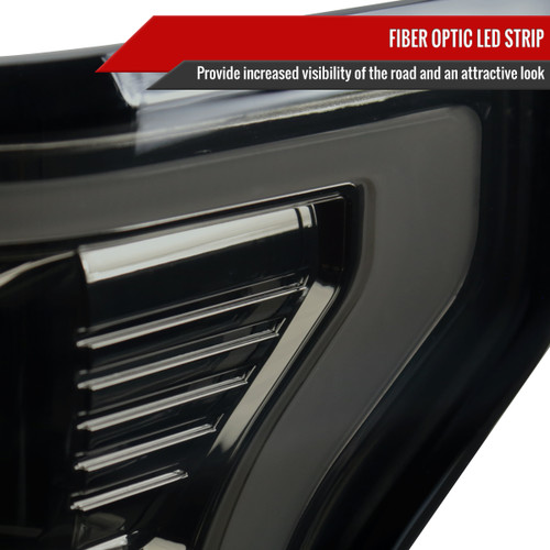 Spec-D Tuning F-150 LED Tail Lights - Chrome Housing, Smoked Lens (2015-2017)
