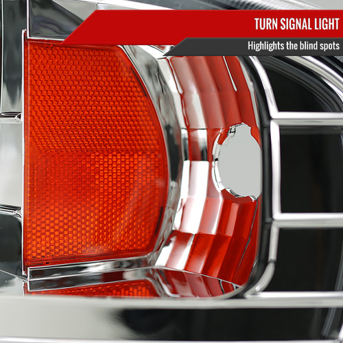 Spec-D Tuning F-150 Projector Headlights w/ SMD LED Light Strip - Chrome Housing, Clear Lens (1997-2003)