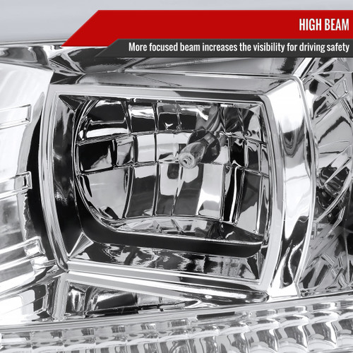 Spec-D Tuning F-150 Projector Headlights w/ LED C-Bars - Chrome Housing, Clear Lens (2004-2008)