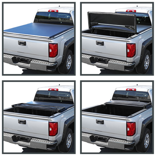 Spec-D Tuning TC3-F15004-55-MP F-150 Soft Tri Fold Bed Cover - 5.5ft Bed (2004-2014)