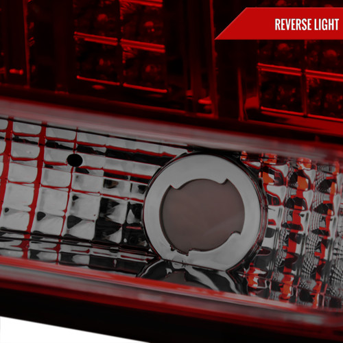 Spec-D Tuning Mustang V2 Sequential LED Tail Lights - Chrome Housing, Smoked Red Lens (1999-2004)