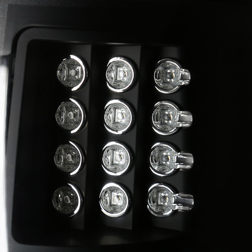 Spec-D Tuning F-150 V1 LED Tail Lights - Matte Black Housing, Clear Lens (2009-2014)