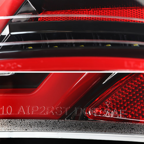 Spec-D Tuning Fusion LED Tail Lights - Jet Black Housing, Clear Lens (2010-2012)