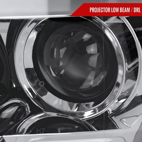 Spec-D Tuning F-150 Projector Headlights w/ LED C-Bars - Chrome Housing, Clear Lens (2015-2017)
