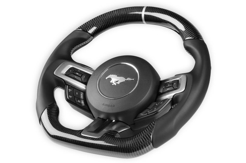 Drake Mustang Carbon Fiber Heated Steering Wheel (2018-2023)