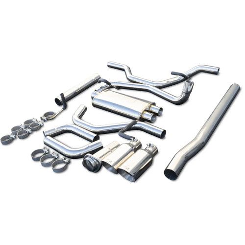 PPE F-150 Dual-Exit Catback Exhaust System - Polished Tubes/Polished Tips (2015-2020)
