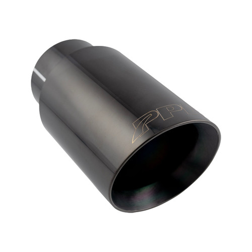 PPE 117023019 3" Inlet/4" Outlet Stainless Steel Exhaust Tip - Gloss Black 