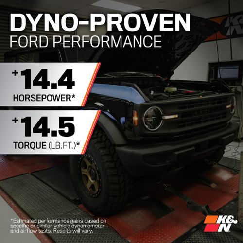 K&N Bronco 2.7L DryFlow Cold Air Intake (2021-2025)