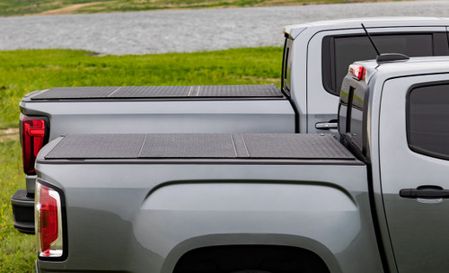 Lomax Maverick Professional Series Hard Folding Tonneau Cover - Urethane Diamond Plate (2022-2026)