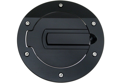 SilverHorse Mustang Billet Fuel Door - Black/No Logo (2005-2009)