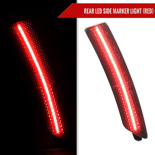 Spec-D Tuning Mustang Front and Rear LED Side Marker Signal Lights - Smoked Lens (2024-2026)