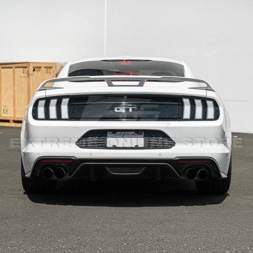 EOS Mustang Rear License Plate Frame Trim Cover - Matte Black (2015-2023)