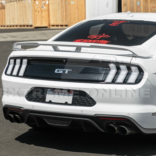 EOS Mustang Rear License Plate Frame Trim Cover - Matte Black (2015-2023)