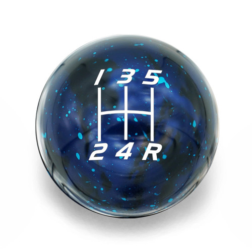 Billetworkz Mustang 5-Speed Sphere Shift Knob - Cosmic/Velocity Engraved (2005-2010)