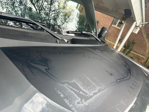 Anchor Room Bronco Small Hood Graphic Decal w/ Outer Banks Map (2021-2023)