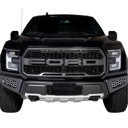 Putco F-150 Raptor Front Bumper Grille Inserts - Polished Hex Style (2017-2020)