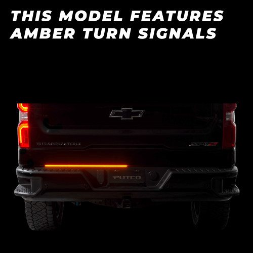 Putco F-150 Blade Tailgate Red/Amber/White LED Light Bar - Factory LED Tail Lamps (2021-2023)