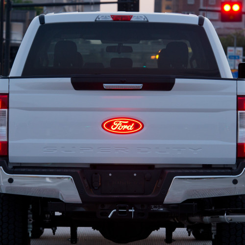 Putco Super Duty Luminix Red LED Rear Tailgate Emblem - Excl Platinum or Limited (2017-2019)