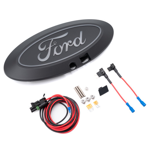 Putco F-150 Luminix White LED Front Grille Emblem - OEM Halogen Headlights & Front Camera (2021-2022)