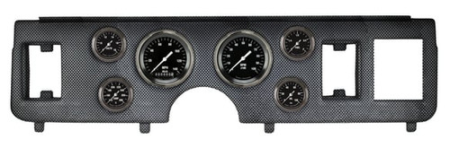 Classic Instruments Mustang 6pc Gauge Cluster Kit - Carbon Fiber Panel w/ Hot Rod Series Full-Sweep Gauges (1979-1986)