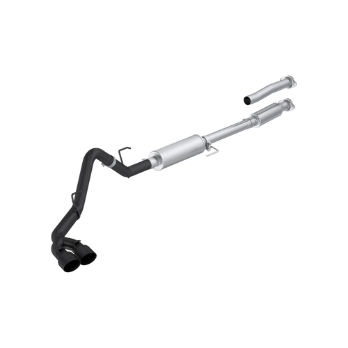 MBRP S5277BLK F-150 2.7L/3.5L/5.0L Armor BLK 3" Cat-Back Exhaust - Dual Single Side Exit (21-25)