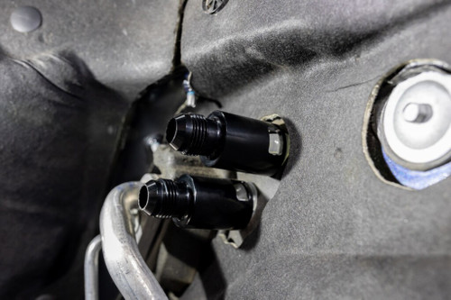 Fathouse Performance Mustang GT/GT350/GT500 Heater Core Firewall AN Adapter Fitting - Single (2015-2023)